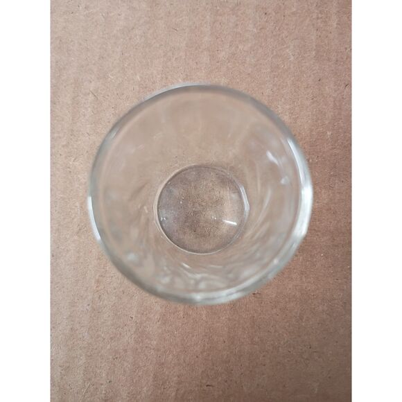 Clear Glass Offset Wave Optic Shot Glass - Picture 2 of 6